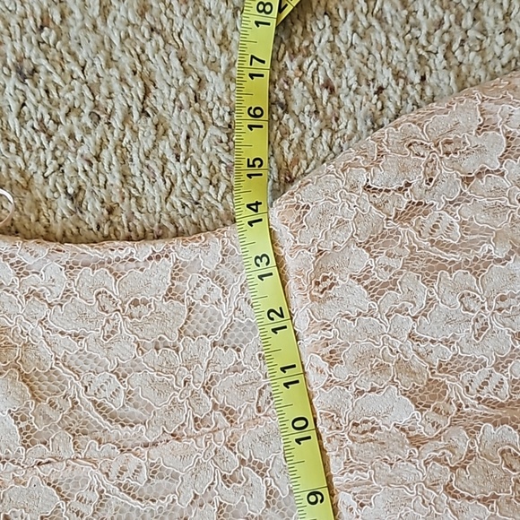 Babaton Powdered Light Pink Lace Short V Tapered Dress Sz. 8 - Picture 11 of 11